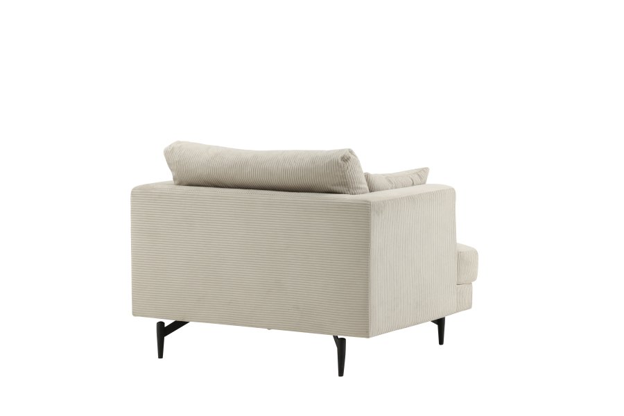 VENTURE DESIGN Sofia lnestol - beige fljl og sort stl
