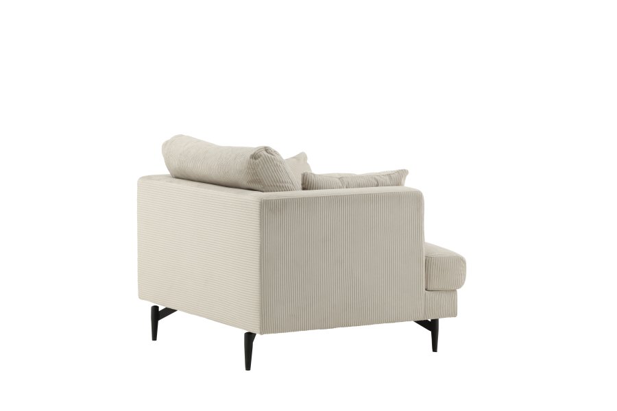 VENTURE DESIGN Sofia lnestol - beige fljl og sort stl