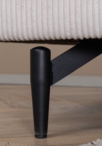 VENTURE DESIGN Sofia lnestol - beige fljl og sort stl