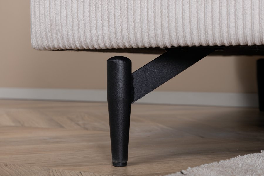 VENTURE DESIGN Sofia lnestol - beige fljl og sort stl