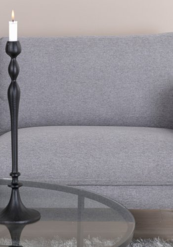 VENTURE DESIGN Zoom 2 pers. sofa - gr polyester og sort stl