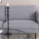 VENTURE DESIGN Zoom 2 pers. sofa - gr polyester og sort stl