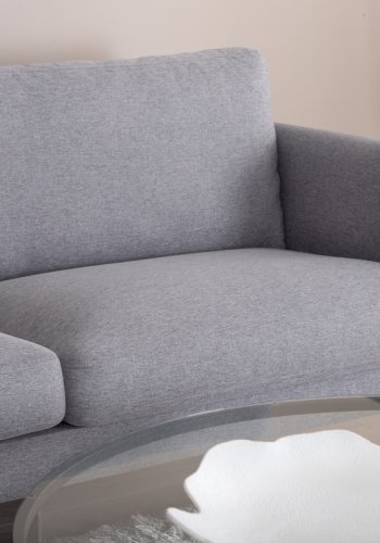VENTURE DESIGN Zoom 2 pers. sofa - gr polyester og sort stl