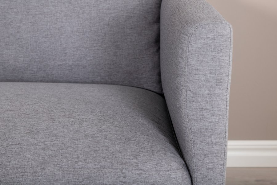 VENTURE DESIGN Zoom 2 pers. sofa - gr polyester og sort stl