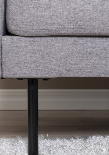 VENTURE DESIGN Zoom 2 pers. sofa - gr polyester og sort stl