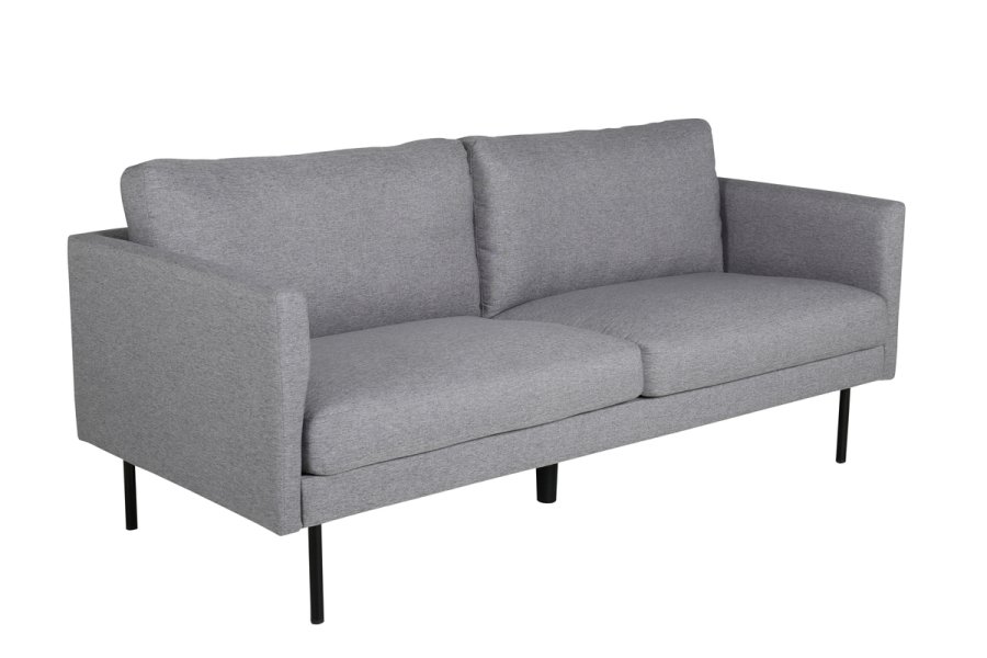 VENTURE DESIGN Zoom 2 pers. sofa - gr polyester og sort stl