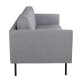 VENTURE DESIGN Zoom 2 pers. sofa - gr polyester og sort stl