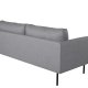 VENTURE DESIGN Zoom 2 pers. sofa - gr polyester og sort stl