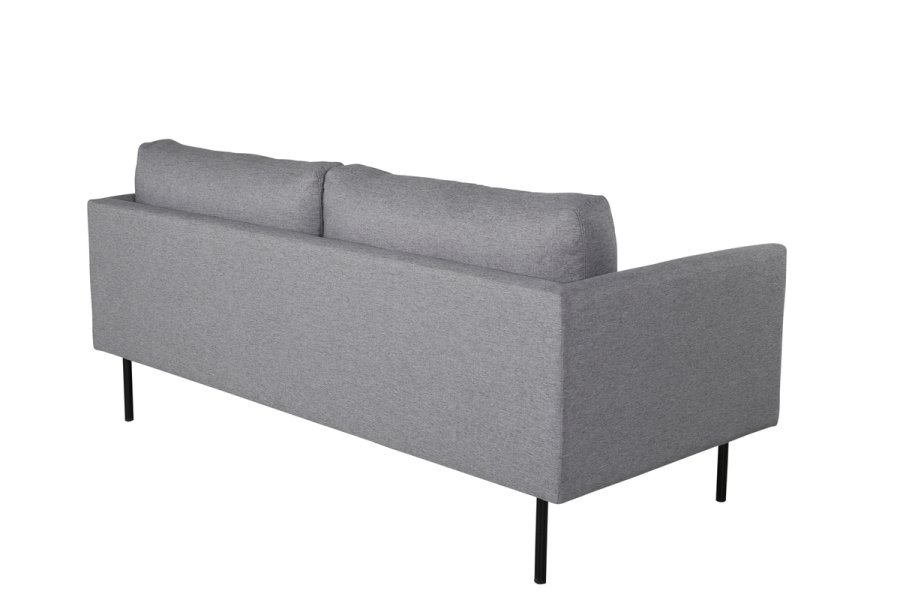 VENTURE DESIGN Zoom 2 pers. sofa - gr polyester og sort stl