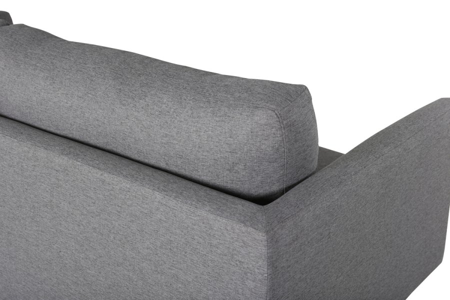 VENTURE DESIGN Zoom 2 pers. sofa - gr polyester og sort stl