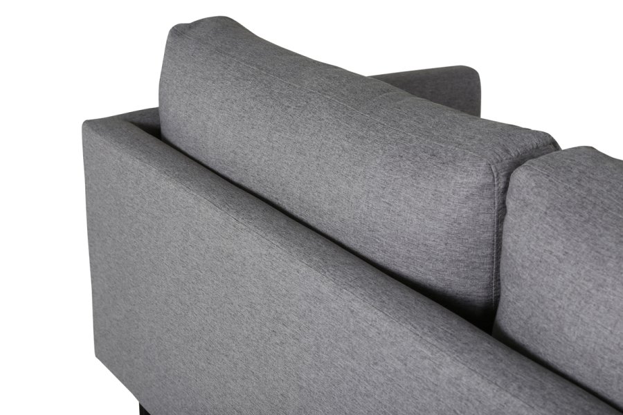 VENTURE DESIGN Zoom 2 pers. sofa - gr polyester og sort stl