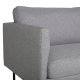 VENTURE DESIGN Zoom 2 pers. sofa - gr polyester og sort stl