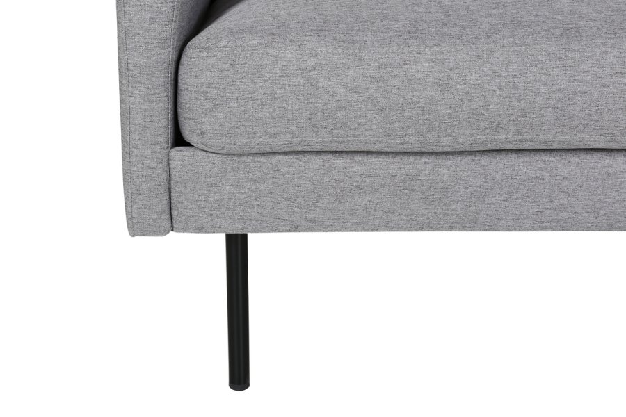 VENTURE DESIGN Zoom 2 pers. sofa - gr polyester og sort stl