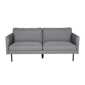 VENTURE DESIGN Zoom 2 pers. sofa - gr polyester og sort stl