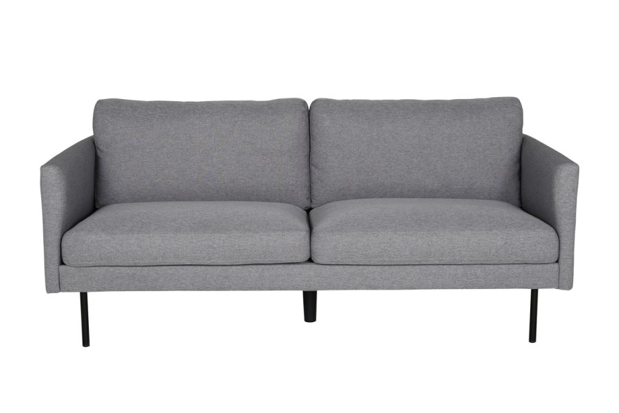 VENTURE DESIGN Zoom 2 pers. sofa - gr polyester og sort stl