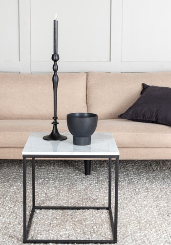 VENTURE DESIGN Zoom 2 pers. sofa - brun polyester og sort stl