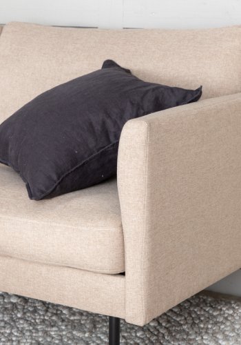 VENTURE DESIGN Zoom 2 pers. sofa - brun polyester og sort stl