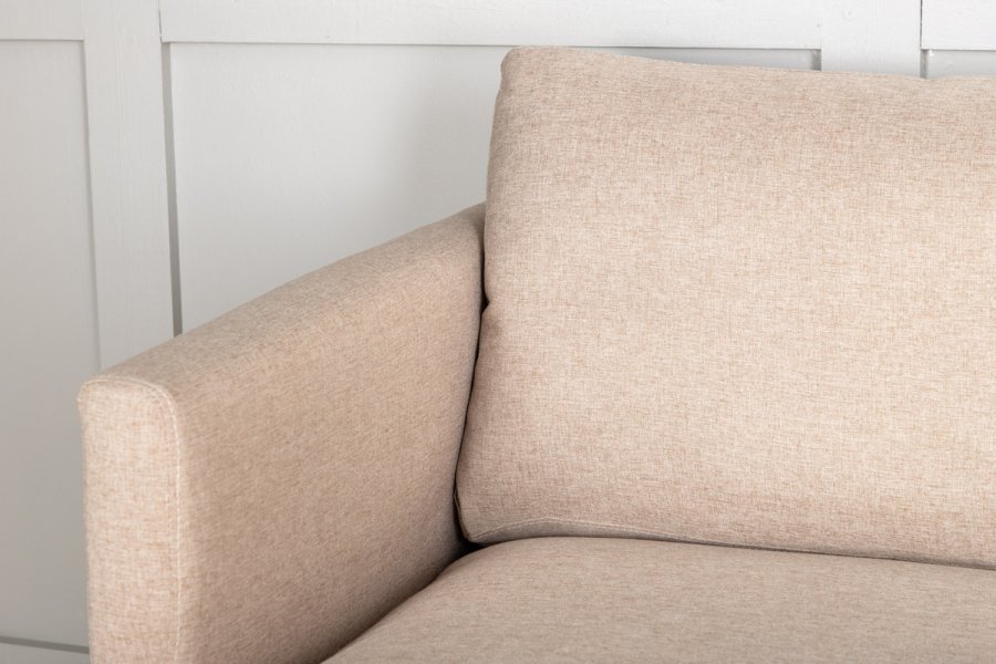 VENTURE DESIGN Zoom 2 pers. sofa - brun polyester og sort stl