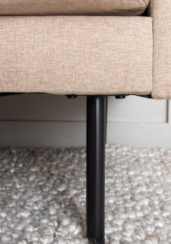 VENTURE DESIGN Zoom 2 pers. sofa - brun polyester og sort stl