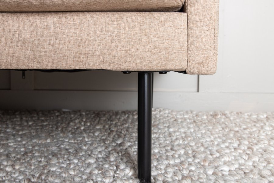 VENTURE DESIGN Zoom 2 pers. sofa - brun polyester og sort stl