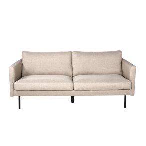 VENTURE DESIGN Zoom 2 pers. sofa - brun polyester og sort stl