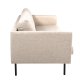 VENTURE DESIGN Zoom 2 pers. sofa - brun polyester og sort stl