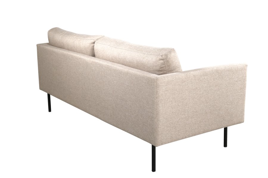VENTURE DESIGN Zoom 2 pers. sofa - brun polyester og sort stl