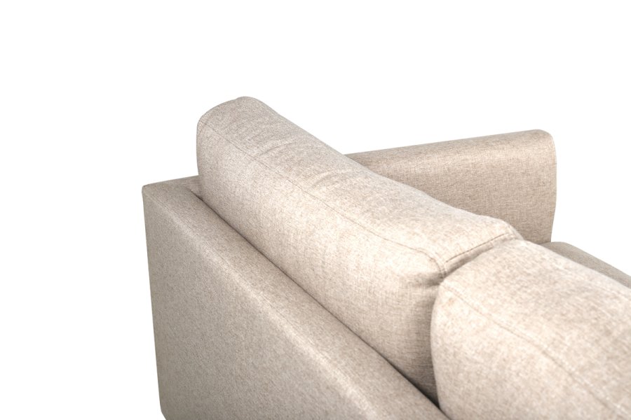 VENTURE DESIGN Zoom 2 pers. sofa - brun polyester og sort stl