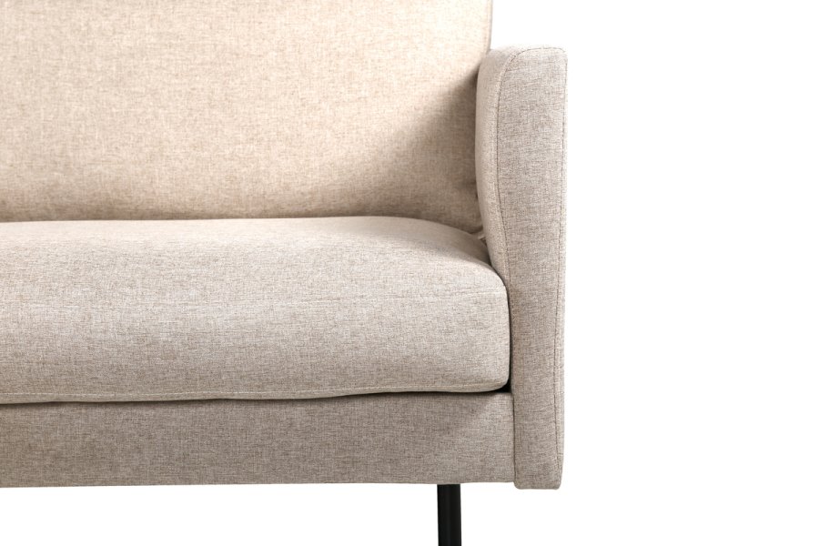 VENTURE DESIGN Zoom 2 pers. sofa - brun polyester og sort stl