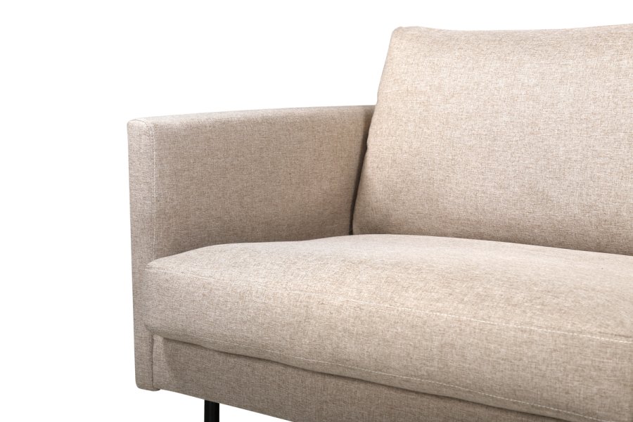VENTURE DESIGN Zoom 2 pers. sofa - brun polyester og sort stl