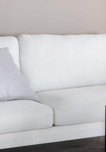 VENTURE DESIGN Zoom 2 pers. sofa - beige polyester og sort stl