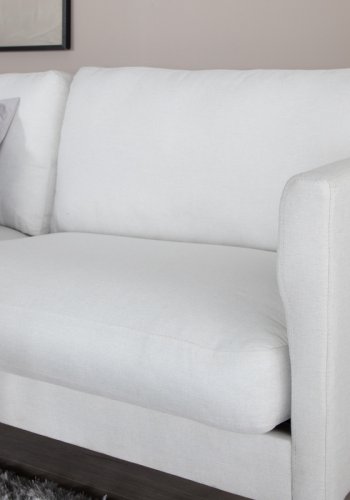 VENTURE DESIGN Zoom 2 pers. sofa - beige polyester og sort stl