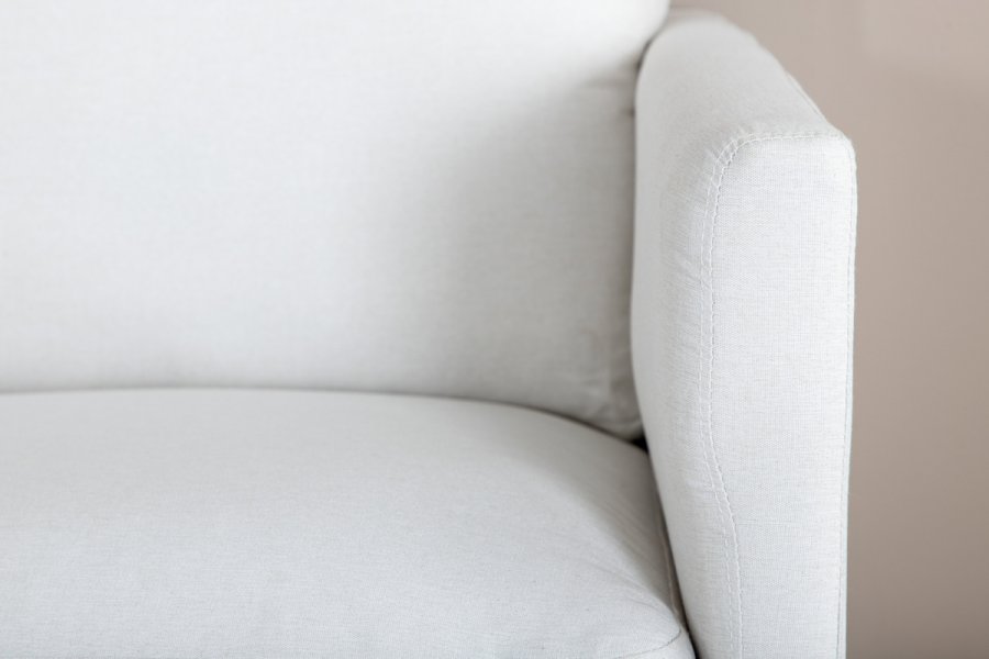 VENTURE DESIGN Zoom 2 pers. sofa - beige polyester og sort stl