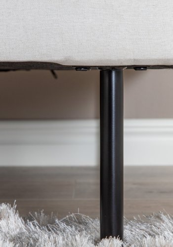 VENTURE DESIGN Zoom 2 pers. sofa - beige polyester og sort stl