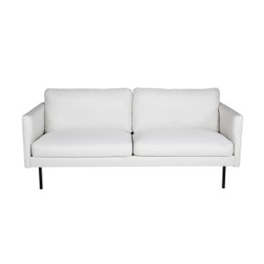 VENTURE DESIGN Zoom 2 pers. sofa - beige polyester og sort stl