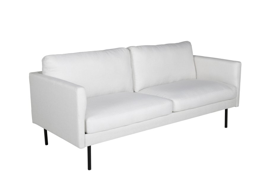 VENTURE DESIGN Zoom 2 pers. sofa - beige polyester og sort stl