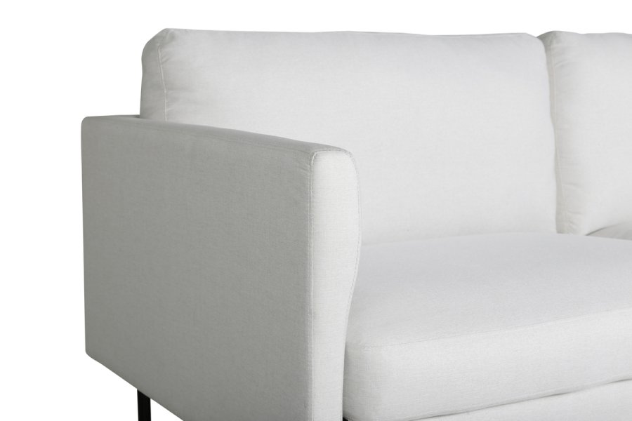 VENTURE DESIGN Zoom 2 pers. sofa - beige polyester og sort stl