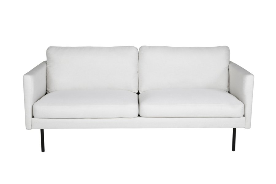 VENTURE DESIGN Zoom 2 pers. sofa - beige polyester og sort stl
