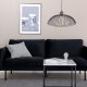 VENTURE DESIGN Zoom 2 pers. sofa - sort fljl og sort stl