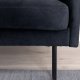 VENTURE DESIGN Zoom 2 pers. sofa - sort fljl og sort stl