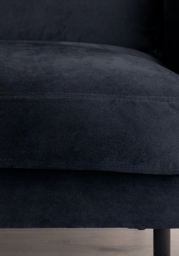 VENTURE DESIGN Zoom 2 pers. sofa - sort fljl og sort stl