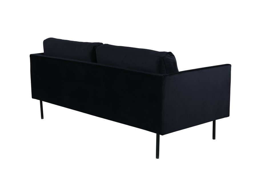 VENTURE DESIGN Zoom 2 pers. sofa - sort fljl og sort stl