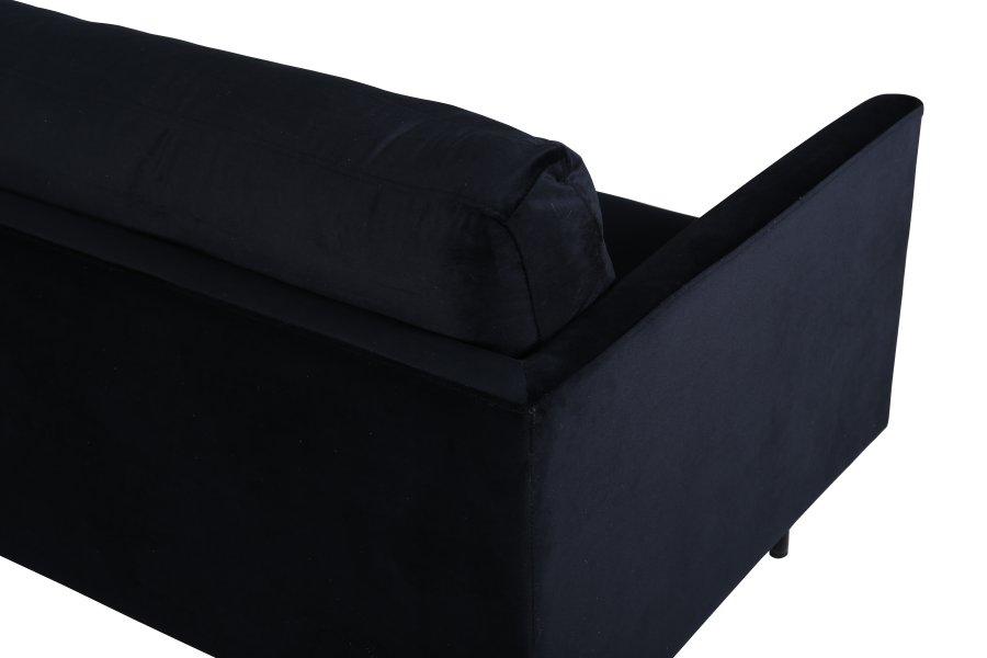 VENTURE DESIGN Zoom 2 pers. sofa - sort fljl og sort stl