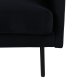 VENTURE DESIGN Zoom 2 pers. sofa - sort fljl og sort stl