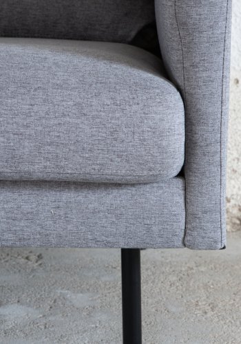 VENTURE DESIGN Zoom 3 pers. sofa - gr polyester og sort stl