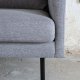 VENTURE DESIGN Zoom 3 pers. sofa - gr polyester og sort stl
