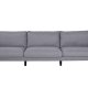 VENTURE DESIGN Zoom 3 pers. sofa - gr polyester og sort stl