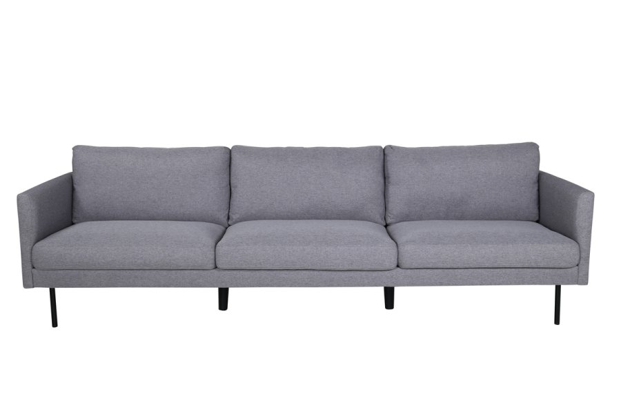 VENTURE DESIGN Zoom 3 pers. sofa - gr polyester og sort stl