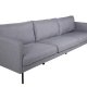 VENTURE DESIGN Zoom 3 pers. sofa - gr polyester og sort stl