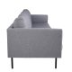 VENTURE DESIGN Zoom 3 pers. sofa - gr polyester og sort stl